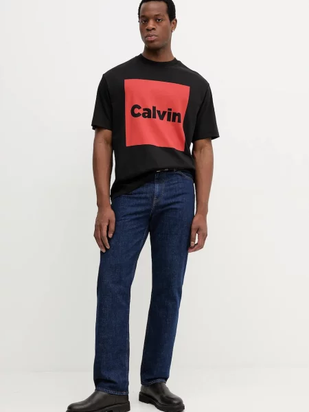 Kratka majica Calvin Klein Jeans črna