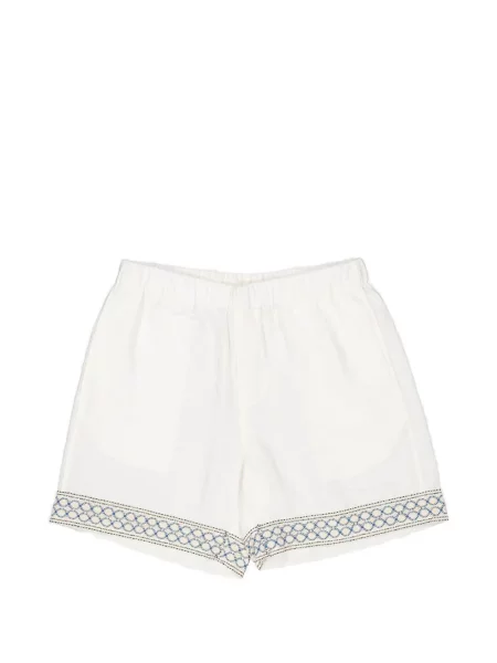 Pantaloni scurți Commas cu broderie alb