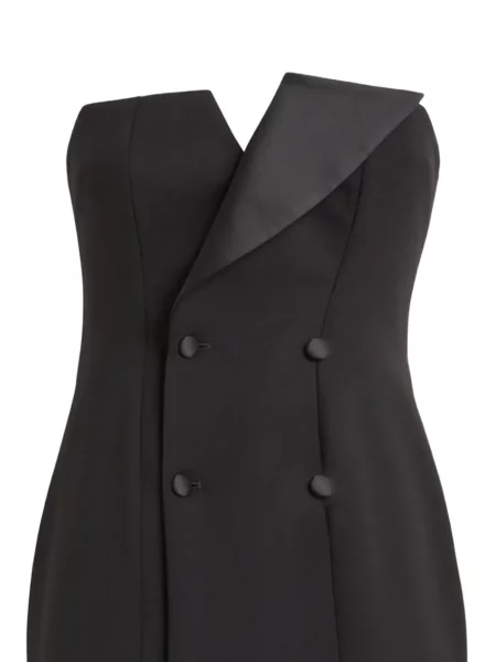 Rochie maxi P.a.r.o.s.h. cu două rânduri de nasturi negru