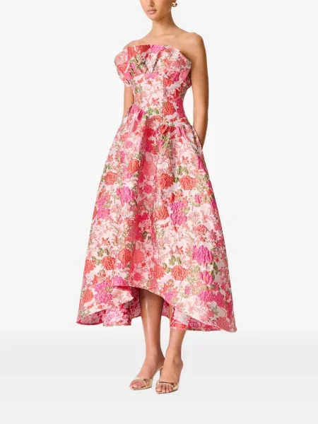 Rochie midi Elliatt fără bretele roz