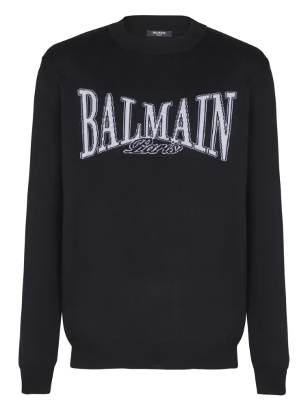 Pulover Balmain din jacard negru
