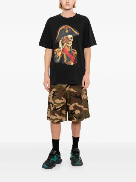 Tricou Melt cu imagine cu decolteu rotund negru