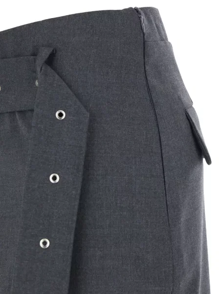 Klasické zavinovací sukně Low Classic šedé