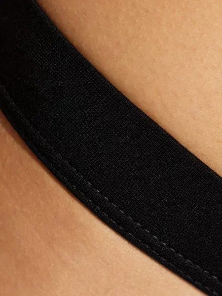 Chiloți tanga Dsquared2 cu autograf negru