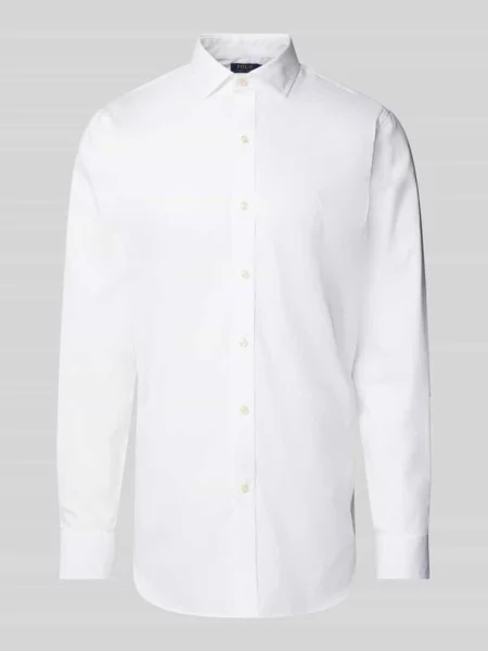 Koszula o kroju slim fit biznesowa z czystej bawełny Polo Ralph Lauren biała