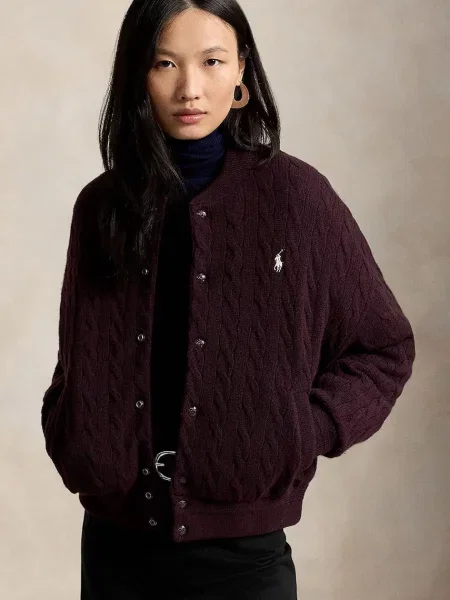 Polo Ralph Lauren geacă bomber pentru femei cu lână