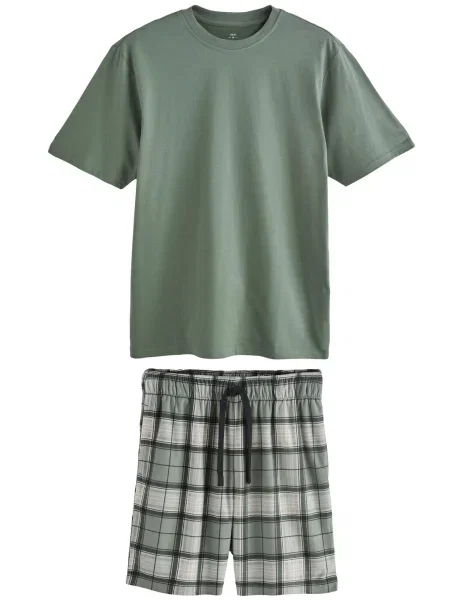Next Kratka pižama zelena črna