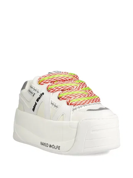 Sneakerși Naked Wolfe cu platformă alb