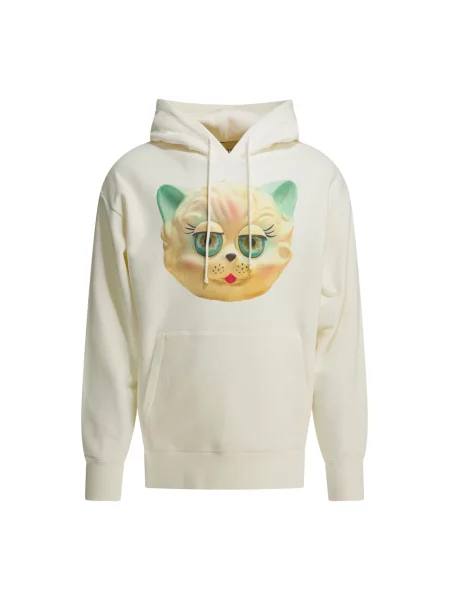 Bluza z kapturem Valentino z kapturem biała