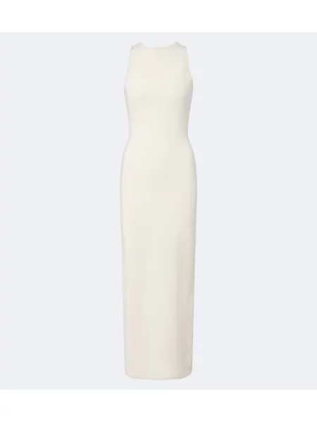 Rochie maxi Sir tricotate alb