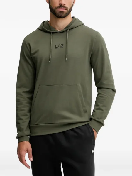 Hanorac cu glugă Ea7 Emporio Armani verde