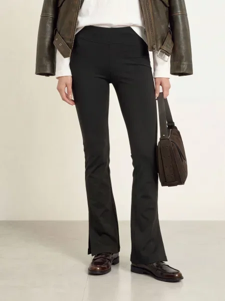 Marc O'polo Bootcut Kalhoty Z Džerzeje černá