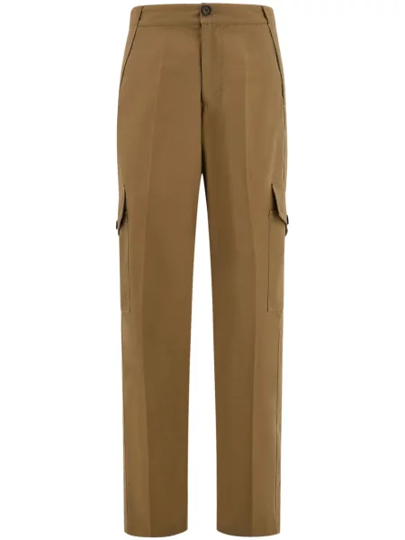 Pantaloni cargo Ferragamo din canvas verde