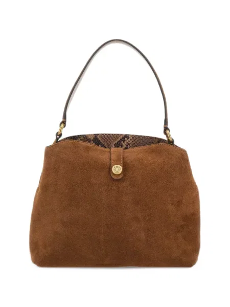 Geantă shopper Gianni Chiarini din piele de căprioară maro