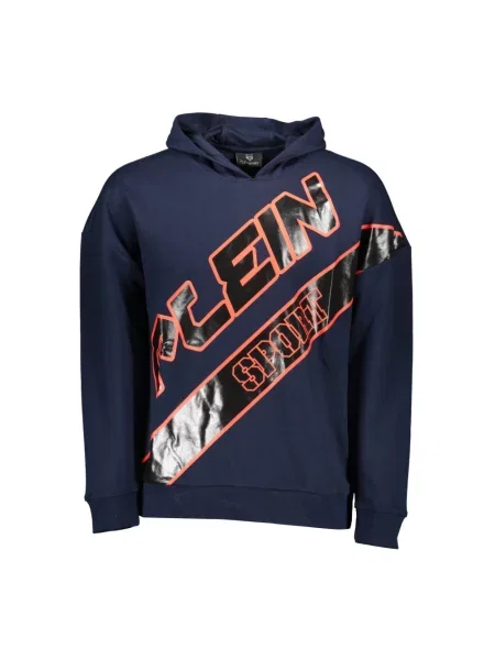 Bluza z kapturem Plein Sport z kapturem niebieska