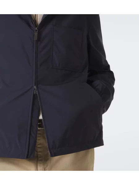 Kožený pršiplášť Tod's modrá