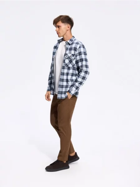 Reserved Pantaloni chino slim uni maro