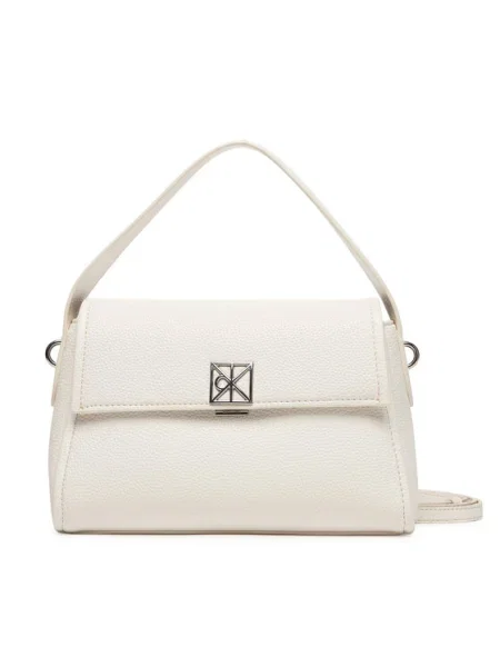 Calvin Klein geantă crossbody pentru femei cu imitație de piele alb