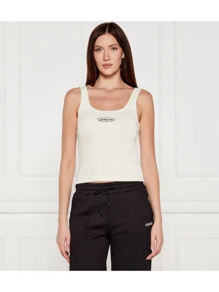 Guess Jeans Felső Ekru Regular Fit