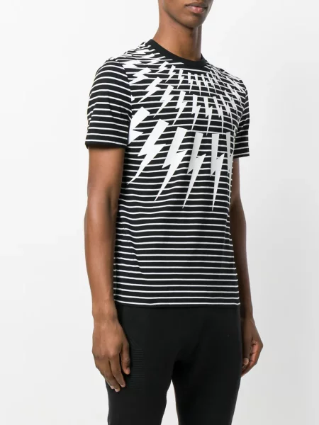 Tricou Neil Barrett cu dungi negru