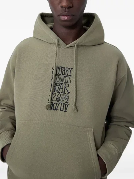 Hanorac cu glugă Stüssy cu imagine verde