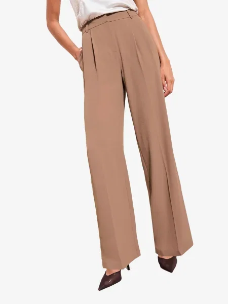 Friends Like These Pantaloni cu dungă cămilă maro