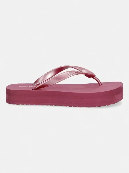 Calvin Klein japonke FLATFORM FLIP FLOP MET TPU roza