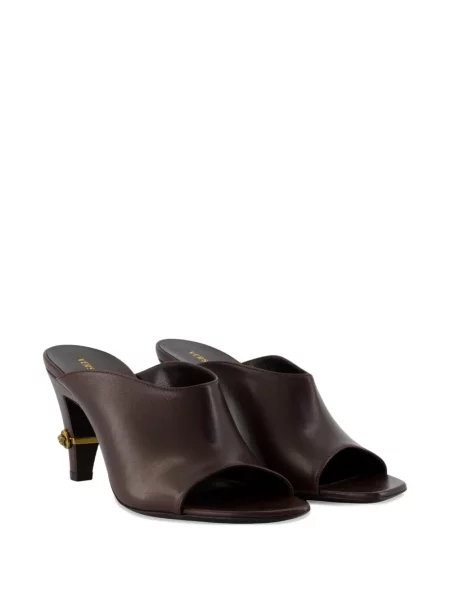 Papuci tip mules Versace din piele maro
