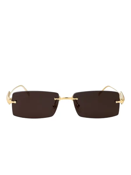 Ochelari de soare Cartier Eyewear cu tepi auriu