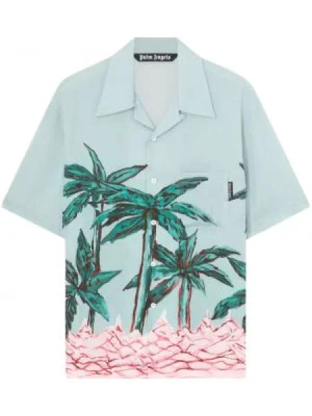 Cămașă Palm Angels albastru