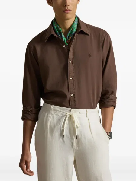 Șapcă Polo Ralph Lauren cu broderie din țesătură twill în carouri albastru