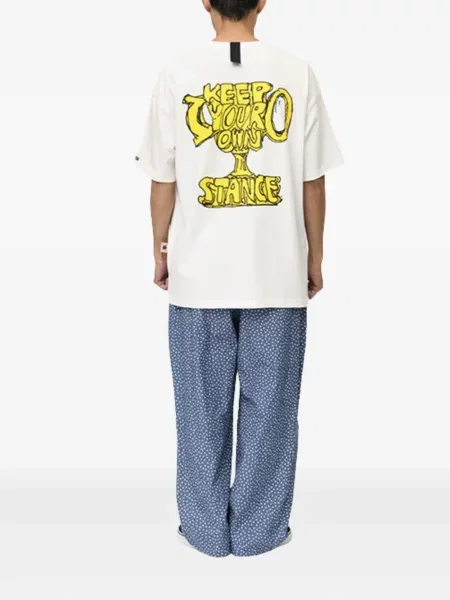 Tricou Stance cu imagine alb