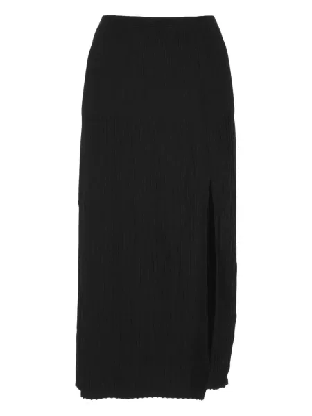 Spódnica midi Mrz do kolan z rozcieciem czarna