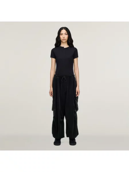 KALHOTY CARGO VELVET CORDUROY černé