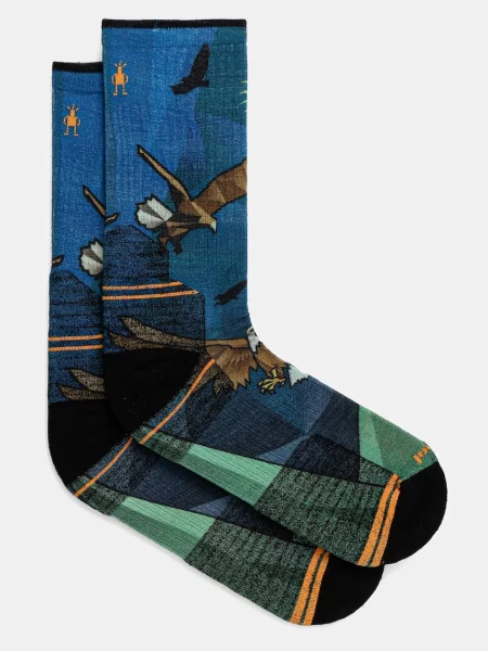 Чорапи Smartwool Hike Eagle Print синьо