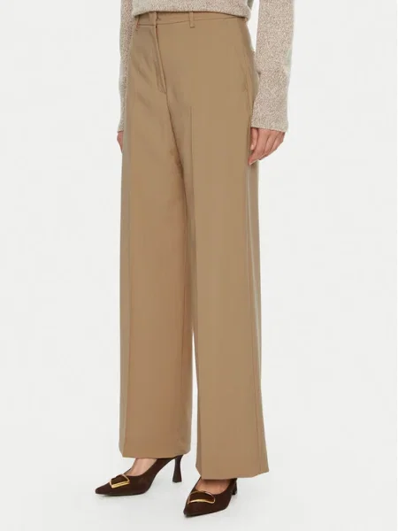 Weekend Max Mara Pantaloni palazzo Visivo Wide Leg bej