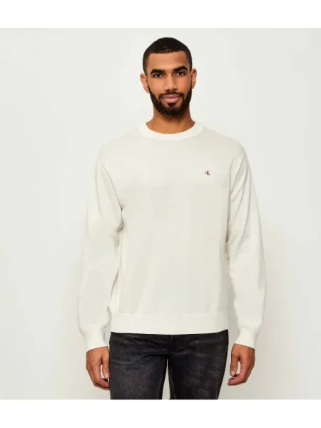Geacă de blugi Calvin Klein Jeans alb