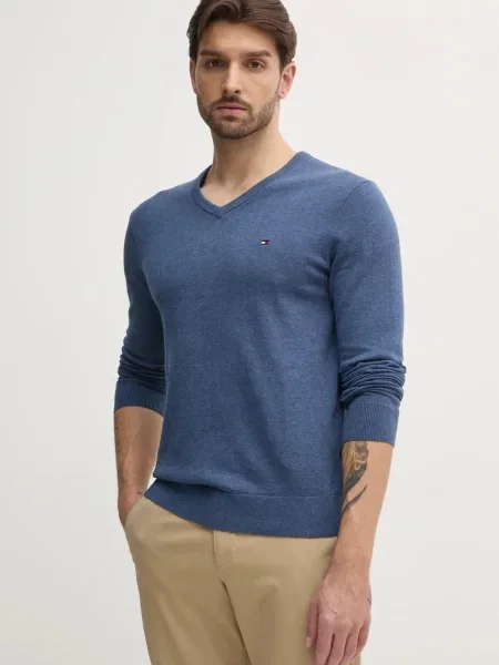 Tommy Hilfiger pulover bărbătesc din albastru