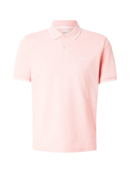 GANT Tricou roz deschis alb
