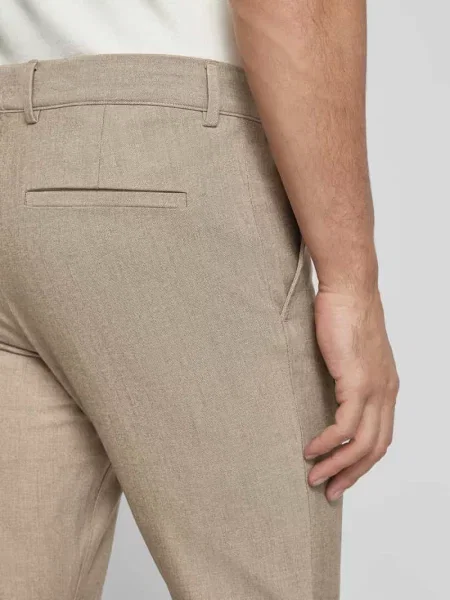 Chinosy z wpuszczanymi model ‘ROBERT’ Selected Homme beżowe