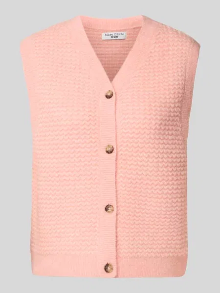 Kamizelka z dzianiny o kroju regular fit z mieszanki wełny Marc O'polo Denim
