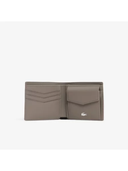 Кожаный кошелек Lacoste коричневый