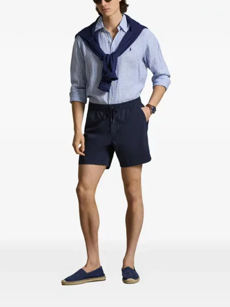 Ριγέ δερμάτινος κάλτσες Polo Ralph Lauren με κορδόνι μαύρο