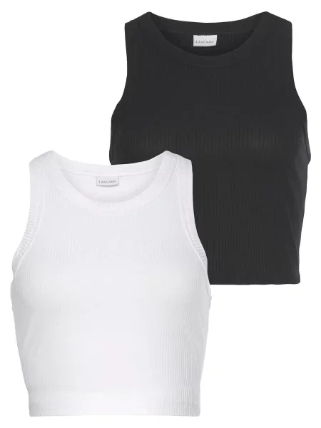 LASCANA Top negru alb
