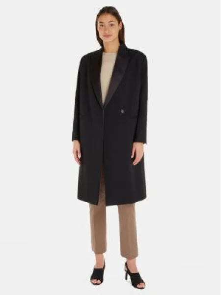 Calvin Klein Palton de lână negru