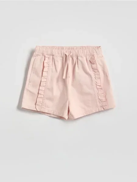 Reserved Шорти з воланами пастельний рожевий