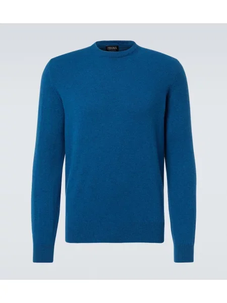 Pulover Zegna din cașmir albastru