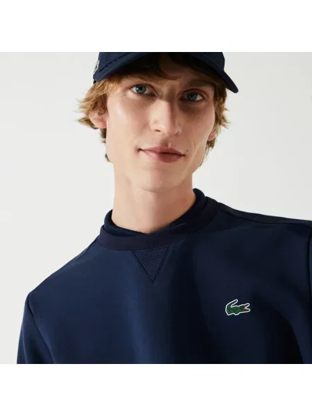 Lacoste Bluza Sport Z Siateczkowymi Panelami szara