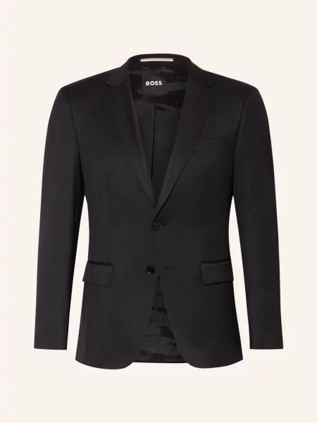 Boss Marynarka Garniturowa Huge Slim Fit schwarz szara