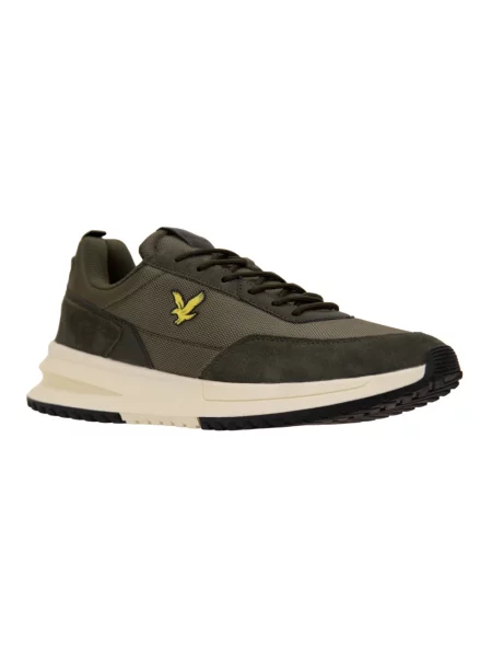 Sneakersy Lyle & Scott skórzane zielone